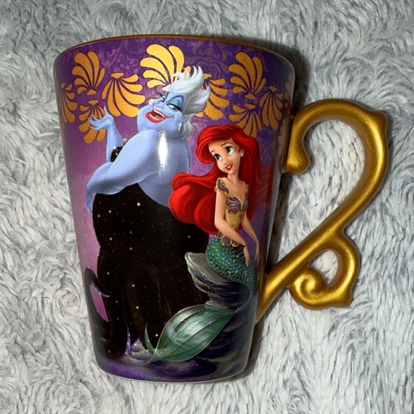 Disney Other - Disney Fairytale Mug Designer Collection with Ariel and Ursula Purple & Gold